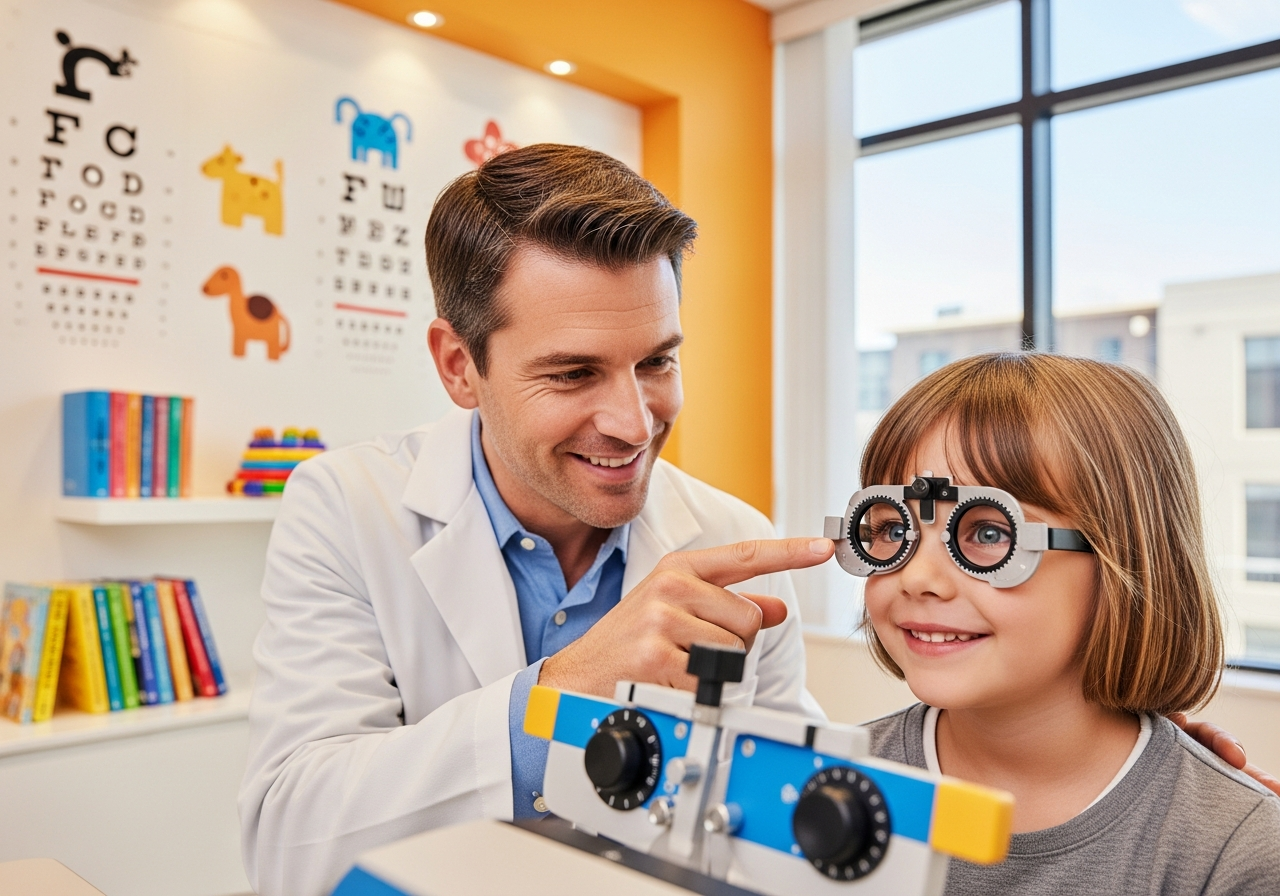 Consulta oftalmológica infantil